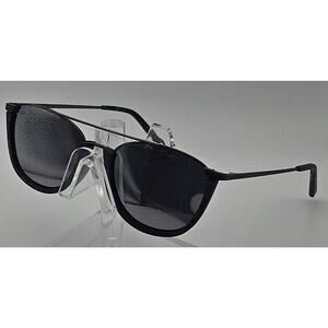 Vintage Cleo Nicci Sunglasses 52-17-140 Black Acetate Metal Temple Y2K Era K8